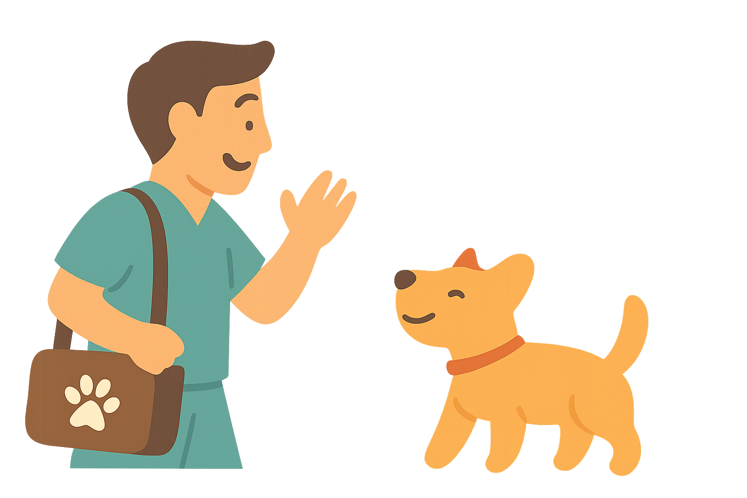 Veterinario con perro